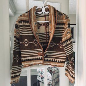 vintage navajo southwest crop jacket